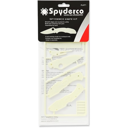 Spyderco 2024 Spyderco Plastic Knife Kit Glow-In-The-Dark Delica 4 SPY-PLKIT1